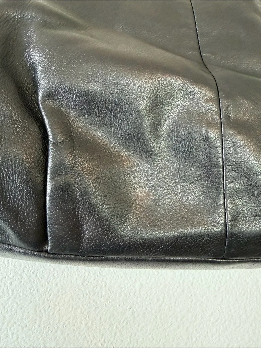 Coach Kara Carryall Black Leather Shoulder Bag‎ Silver Hardware Classic Satchel